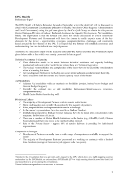 Health Sector &ndash; Sub-Sector`s Meeting on the Draft