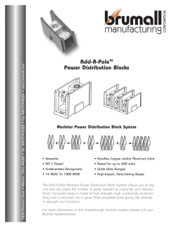 Add-A-PoleTM Power Distribution Blocks