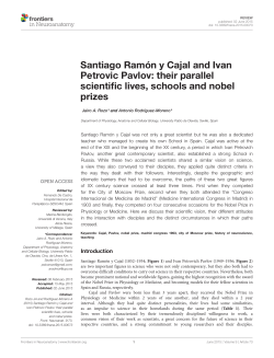 Santiago Ram&oacute;n y Cajal and Ivan Petrovic Pavlov: their