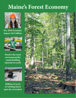 Maine`s Forest Economy - Maine Forest Products Council