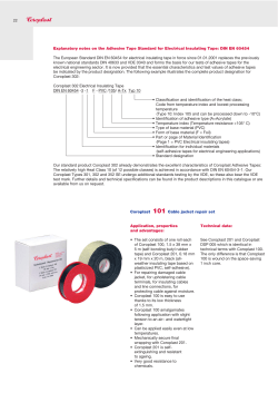 22 Application, properties and advantages: &bull; The set consists of one