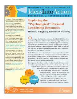 "Psychological" Personal Leadership Resources