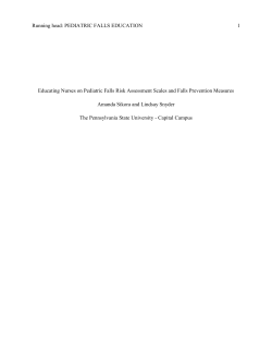 Educating Nurses on Pediatric Falls Risk