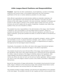 Little League Board Positions and Responsibilities