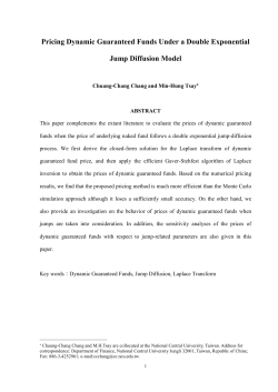 Pricing Dynamic Guaranteed Funds Under a Double Exponential