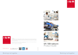 UV / EB radcure Product Guide