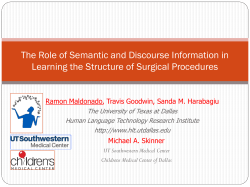 Discourse Processing of Operative Notes