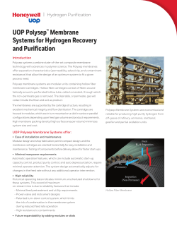 UOP Polysep&trade; Membrane Systems for Hydrogen