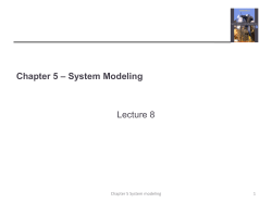 Chapter 5 – System Modeling