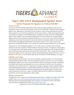 Tigers ADVANCE Distinguished Speaker Series
