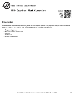 Mill - Quadrant Mark Correction - DIY
