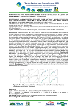 MONITORING PQ-POOL REDOX STATE BASED ON THE OJIP