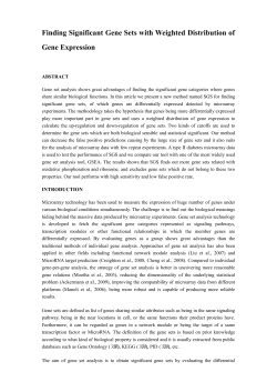 Finding Significant Gene Sets with Weighted Distribution of Gene