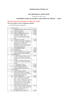 Administration of Justice Act - O. Reg. 293/92