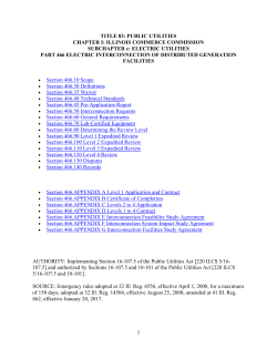 1 TITLE 83: PUBLIC UTILITIES CHAPTER I: ILLINOIS COMMERCE