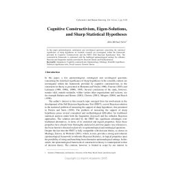 Cognitive Constructivism, Eigen-Solutions, and Sharp - IME-USP