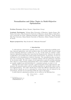 Normalization and Other Topics in MultiObjective Optimization