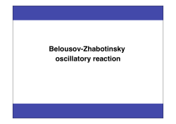 Belousov-Zhabotinsky oscillatory reaction