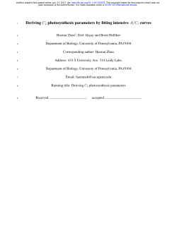 Deriving C4 photosynthesis parameters by fitting intensive