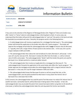 MB 04-004 CONFLICT OF INTEREST