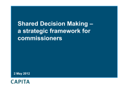 Shared Decision Making &ndash; a strategic framework for