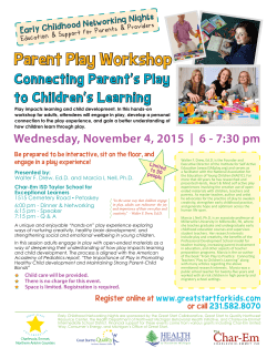 Parent Play Workshop - Great Start Collaborative