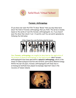 Forensic Anthropology - Solid Rock Virtual School
