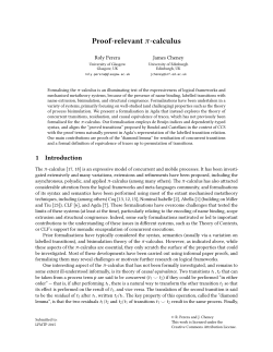 Proof-relevant π-calculus