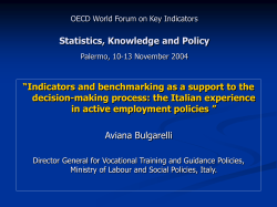 Benchmarking in the public decision-making process