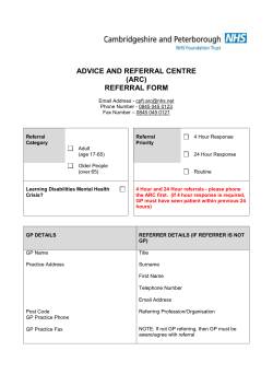 CPFT Referral Form (Confidential)