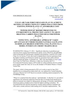 CATF Releases Plan to Achieve Significant Reductions in Carbon