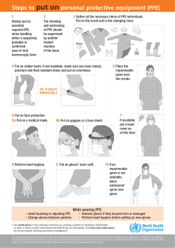Steps to put on personal protective equipment (PPE)