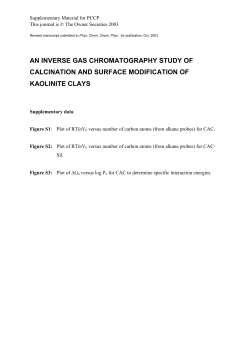 5 A COMPARISON OF KAOLINITE AND CALCINED CLAY