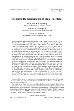 Examining the representation of causal knowledge