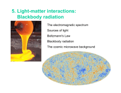 5. Light-matter interactions: Blackbody radiation
