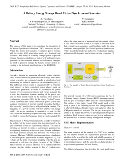 A Battery Energy Storage Based Virtual Synchronous Generator