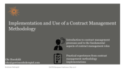 Contract Management Implementation
