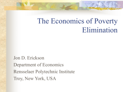 The Economics of Poverty Elimination