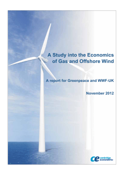 A Study into the Economics of Gas and Offshore Wind