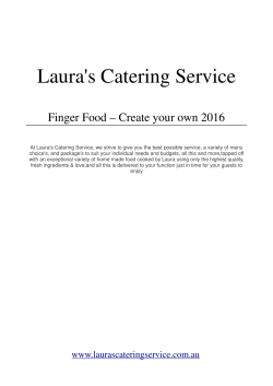 Create your own Finger Food Menu