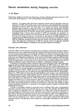 Muscle metabolism during fatiguing exercise