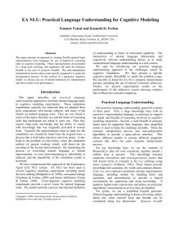 EA NLU: Practical Language Understanding for Cognitive Modeling