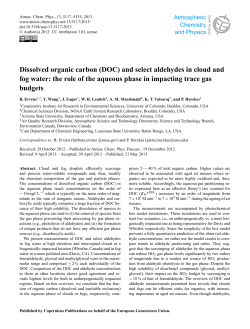 Dissolved organic carbon (DOC)