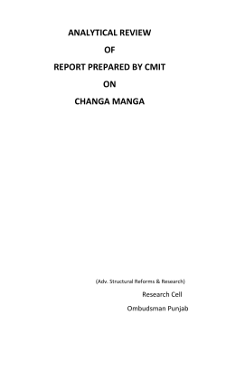 report regarding changa manga forests