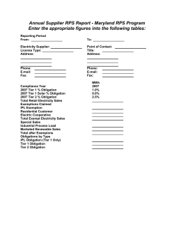 2007 RPS Supplier Annual Report Form