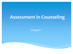 Assessment in Counseling