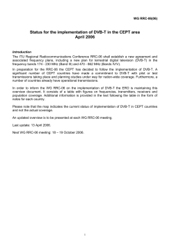 Status of DVB-T implementation in Europe