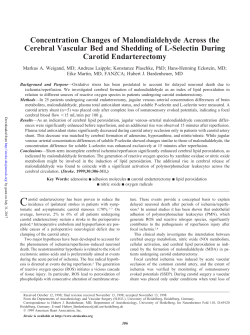 Concentration Changes of Malondialdehyde Across