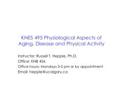 KNES 495 Physiological Aspects of Aging, Disease and Physical
