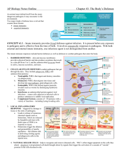 The Body`s Defenses